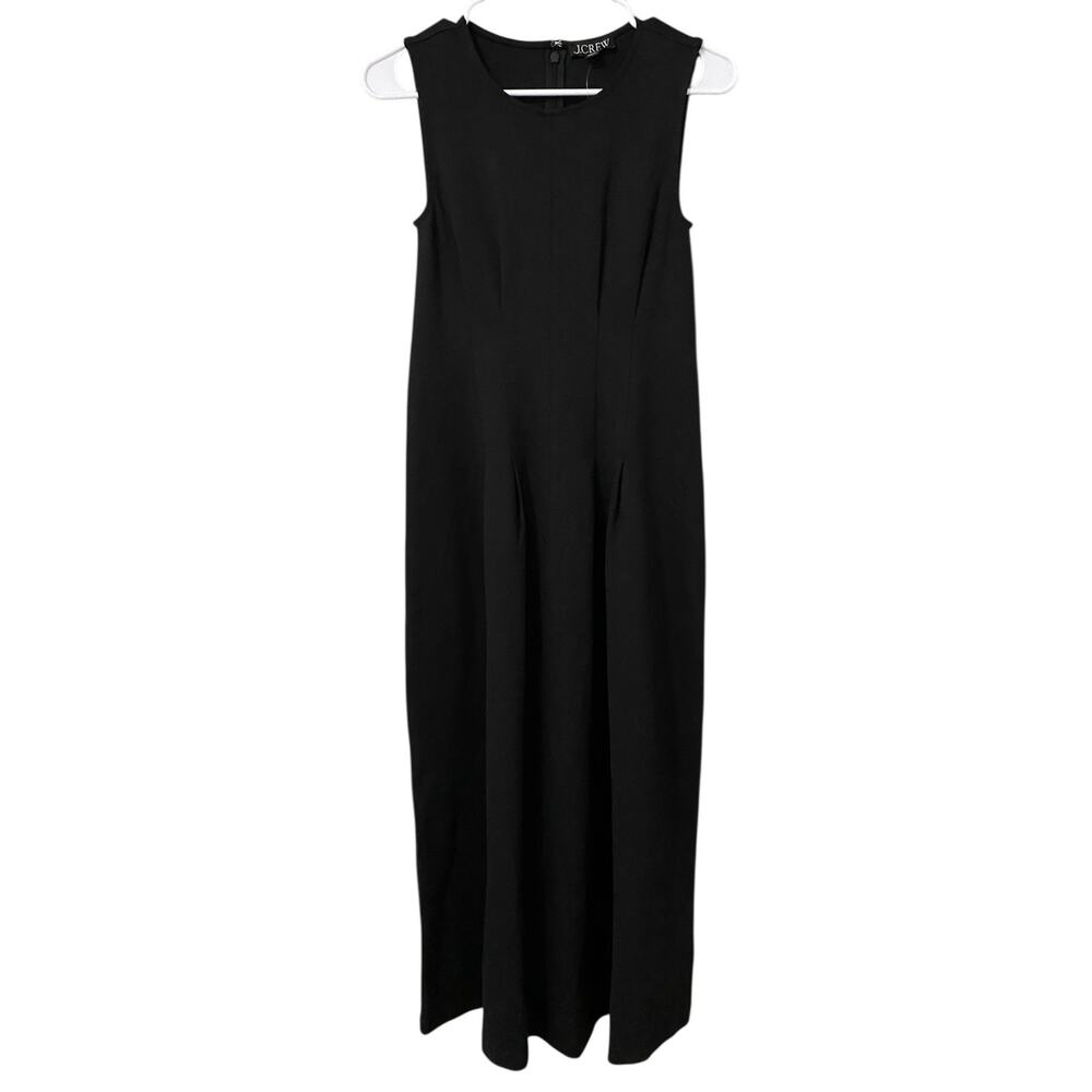 NWT J. Crew 2025 Nadia Ponte Midi Dress XS Black Stretch Minimalist Business - Picture 11 of 12